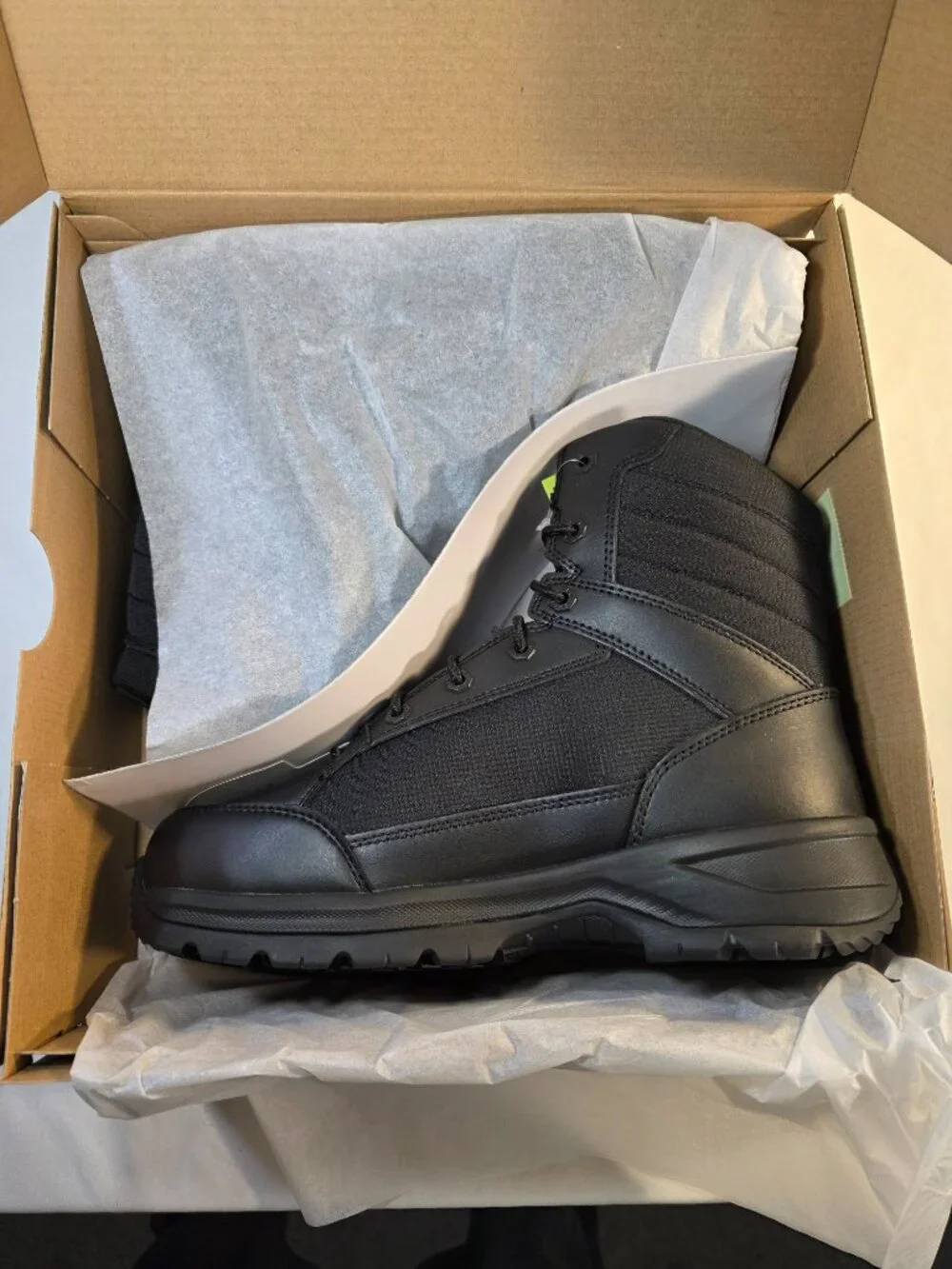 Interceptor NWT Men's Black Leather Tactical Steel Toe Boots Force 2.0 Size 8.5